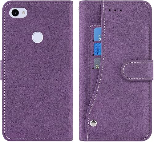Miniatura 6 de Asuwish compatible con Google Pixel 3a Funda cartera y protector de pantalla de vidrio templado Flip Cover titular de la tarjeta de crédito soporte