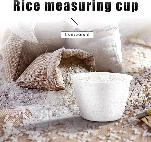 Miniatura 3 de TAMOSH Plástico 4.1 fl oz Cocina Eléctrica Arroz Taza Medidora 2pcs Blanco Claro