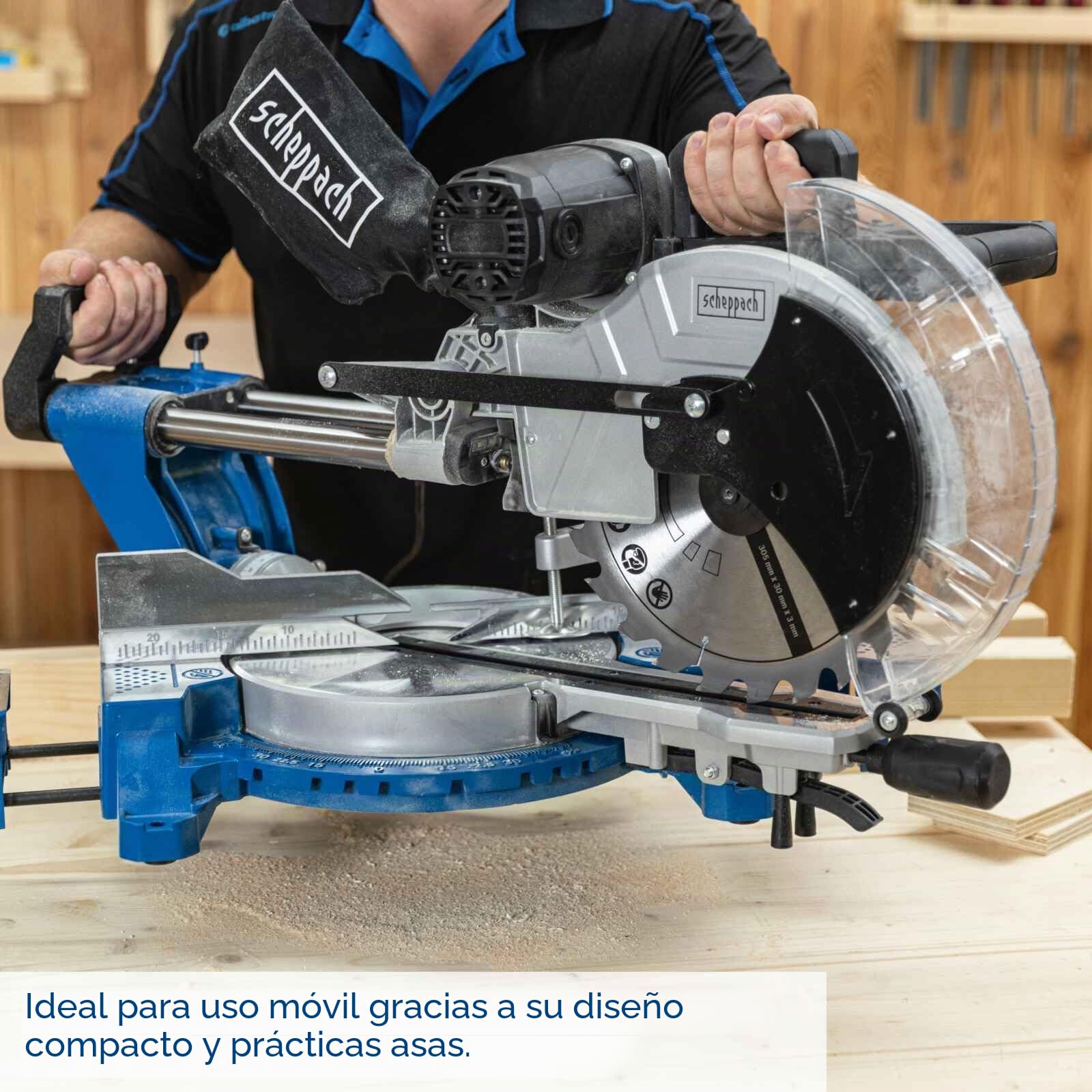 Ingletadora Sierra HM140L Scheppach - 230-240V 50Hz 2000W - 12'' marca Scheppach