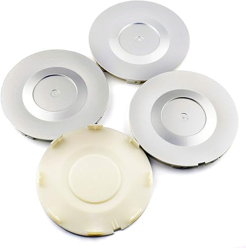 Miniatura 4 de Tapa central de rueda de 5.866in  Compatible con Tapacubos Jetta Fox Golf Passat Center  4 unidades de repuesto de cubierta central plateada