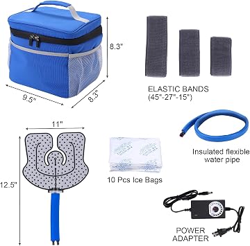 Medical Cold Therapy System Ice Machine Cryotherapy Freeze Kit with Universal Pad for Pain Relief Knee Shoulder Ankle Back Hip Leg Injury Recovery (L)