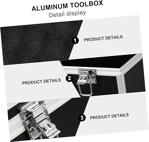Miniatura 9 de OSALADI Caja Caja de herramientas Caja de herramientas Organizador Cámara de transporte portátil Estuche de transporte a prueba de golpes Contenedor
