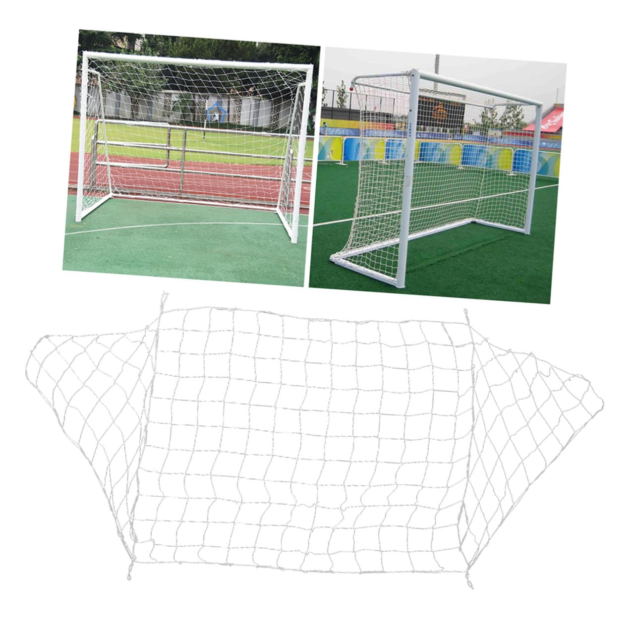 2 Pezzi Rete Porta Calcio in PE Resistente per Persone Rete da Calcio Outdoor per Allenamento e Partite Sportive Scuola