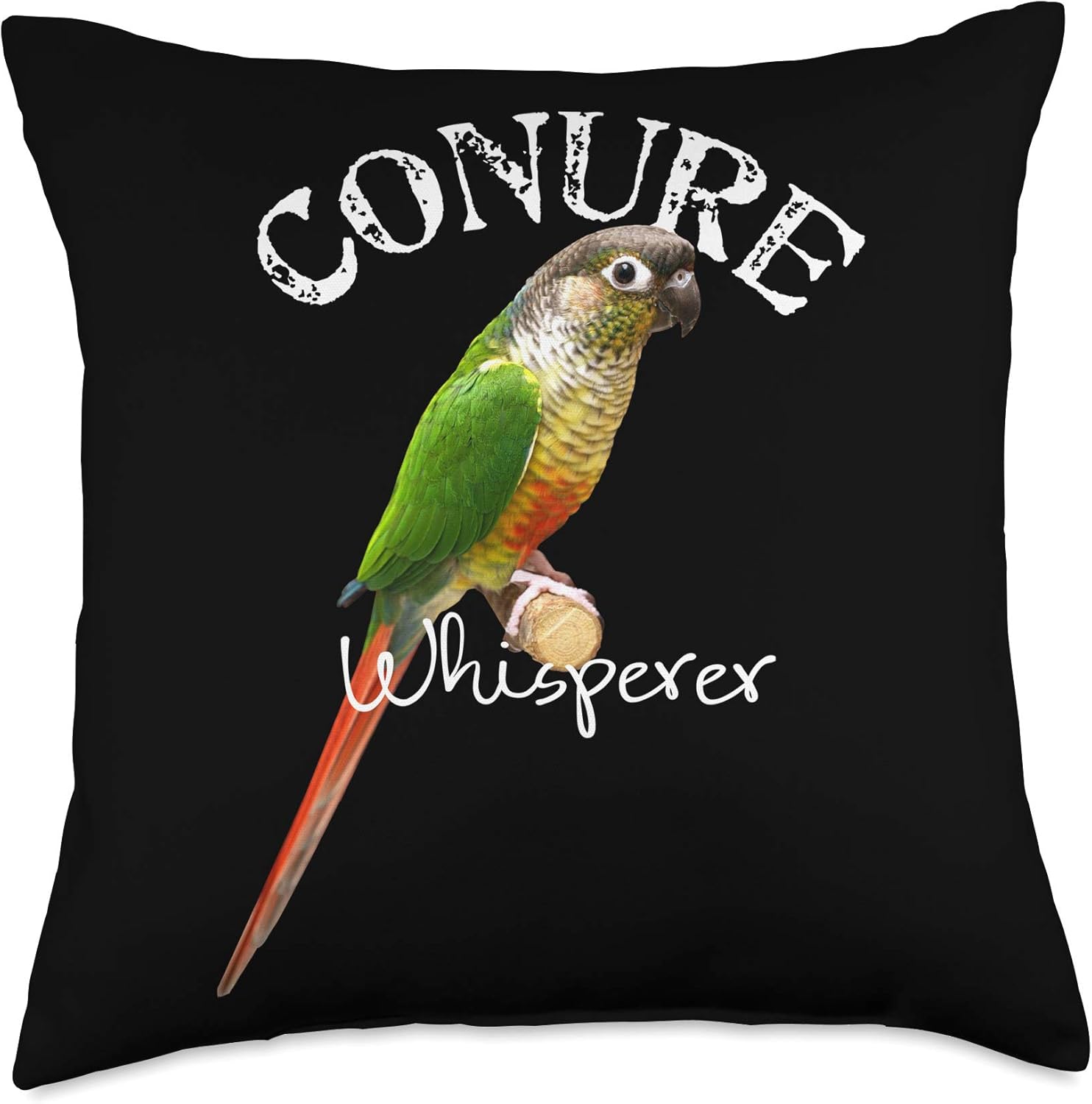 Funny Conure Whisperer Green Cheek Conure Bird Gift Throw Pillow