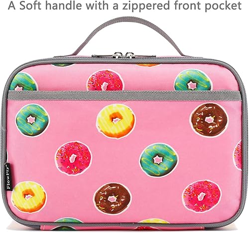 Vista 211 de Caja de almuerzo para niños con aislamiento, bolsa suave mini enfriador de vuelta a la escuela térmica de comida para niñas, niños, océano azul azul