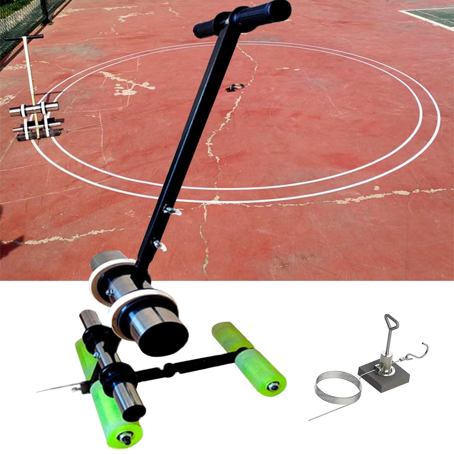 Applicatore di nastro a pressione manuale con rullo per una facile marcatura del pavimento in stadi e fabbriche