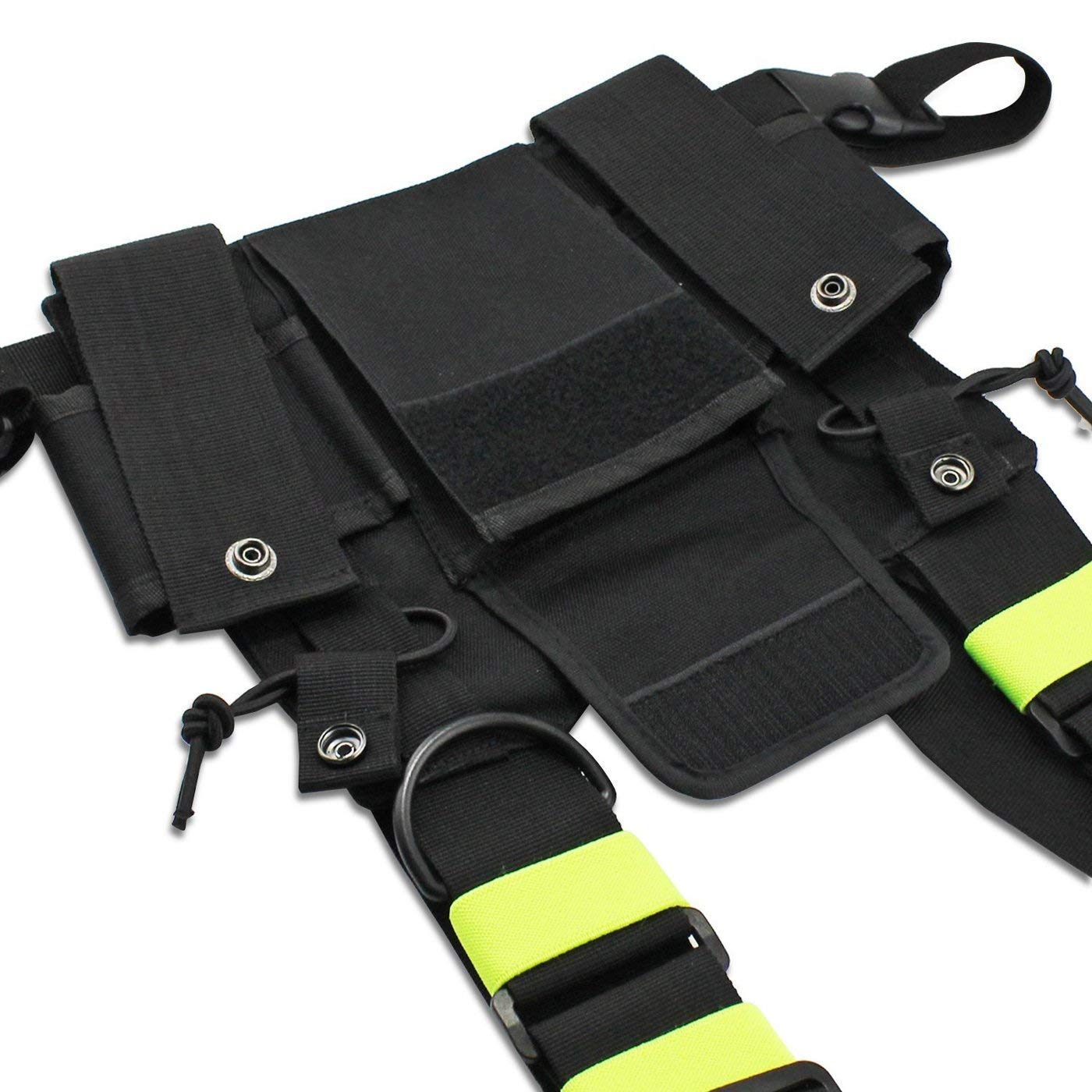 Sacs de Harnais de Poche de Poche de Talkie-walkie de Radio emballent Le Sac à Dos Holster Radios bidirectionnelles Mallette de Transport Accessoire Titulaire (Vert) - 2