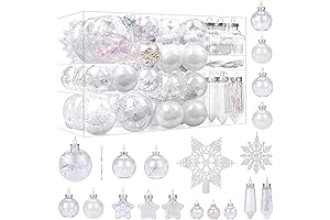SHareconn Clear Christmas Tree Ornaments