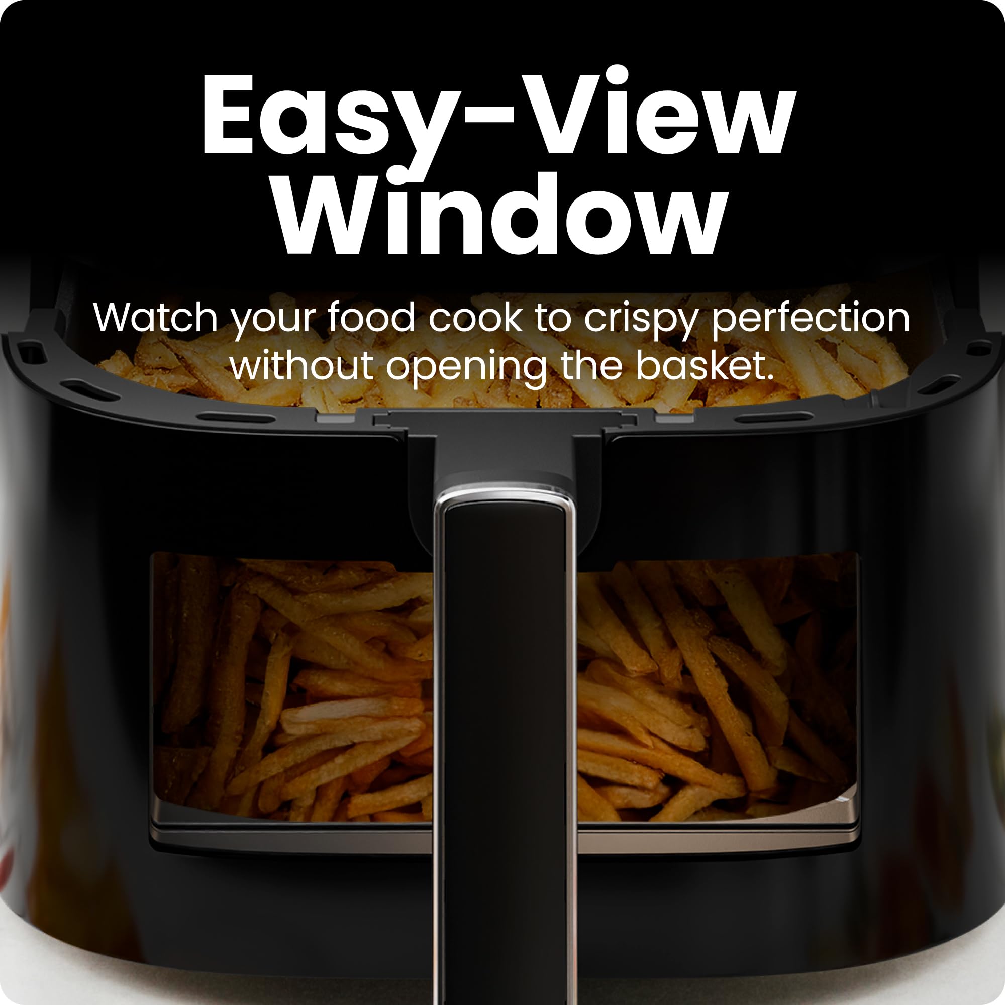 Chefman Air Fryer – 6 QT Compact Airfryer for Quick & Easy Meals, Features Hi-Fry Technology for Extra Crisp, Easy-View Window, Touch Controls with 4 Presets, Nonstick & Dishwasher Safe Basket - Black view 7