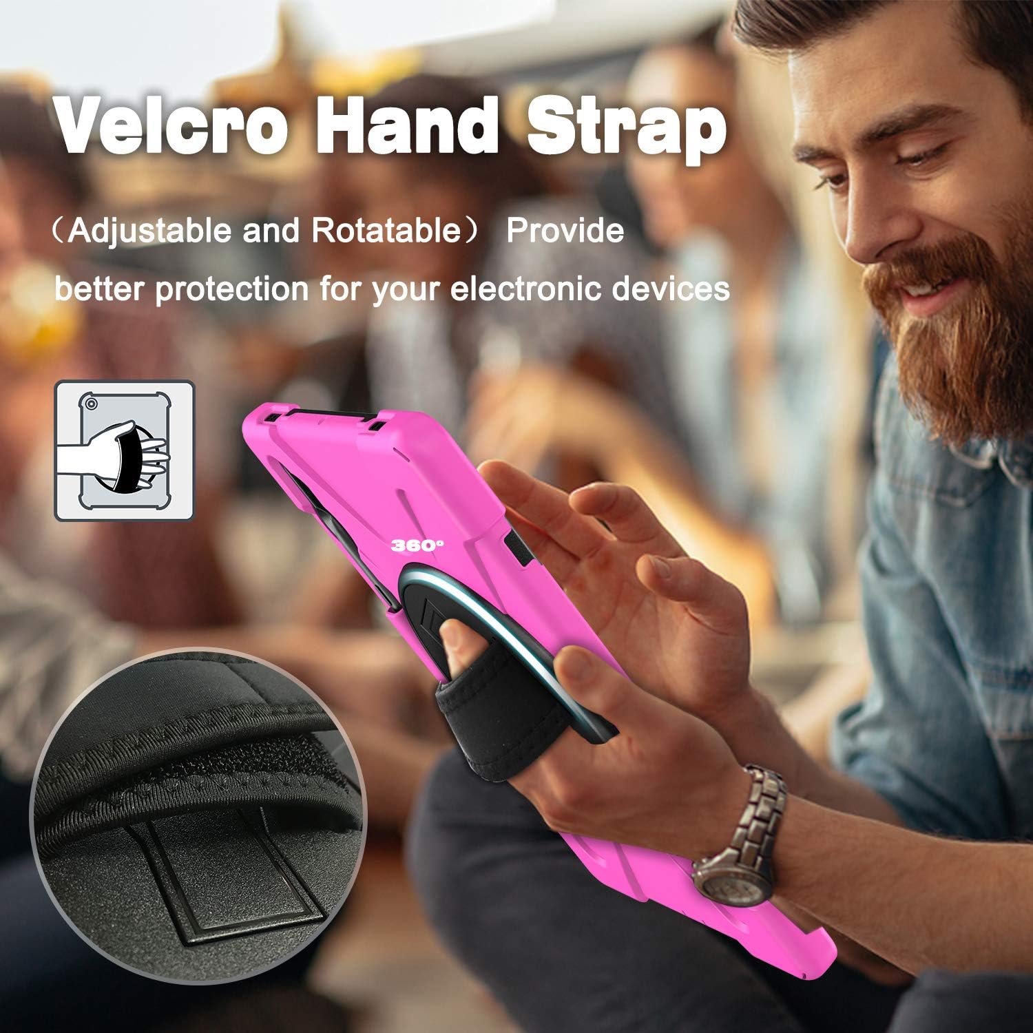 Up To 40% OFF BRAECN Galaxy Tab S7 Plus/S8+12.4 Case, Shockproof Heavy Duty Protective Case with Hand Strap,Kickstand,Shoulder Strap,S Pen holder for Samsung Galaxy Tab S8 Plus/Tab S7 Plus 2020 Model T970/X800-Pink