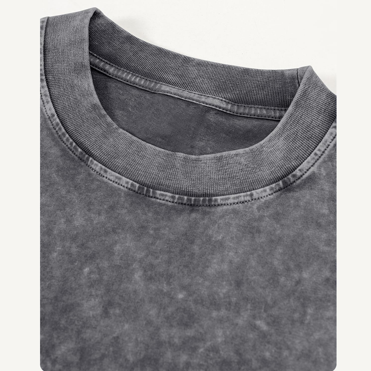 Womens Oversized Vintage T Shirts Casual Cropped Tees Short Sleeve Cotton Acid Wash Tops Summer Grunge Shirts - Image 6