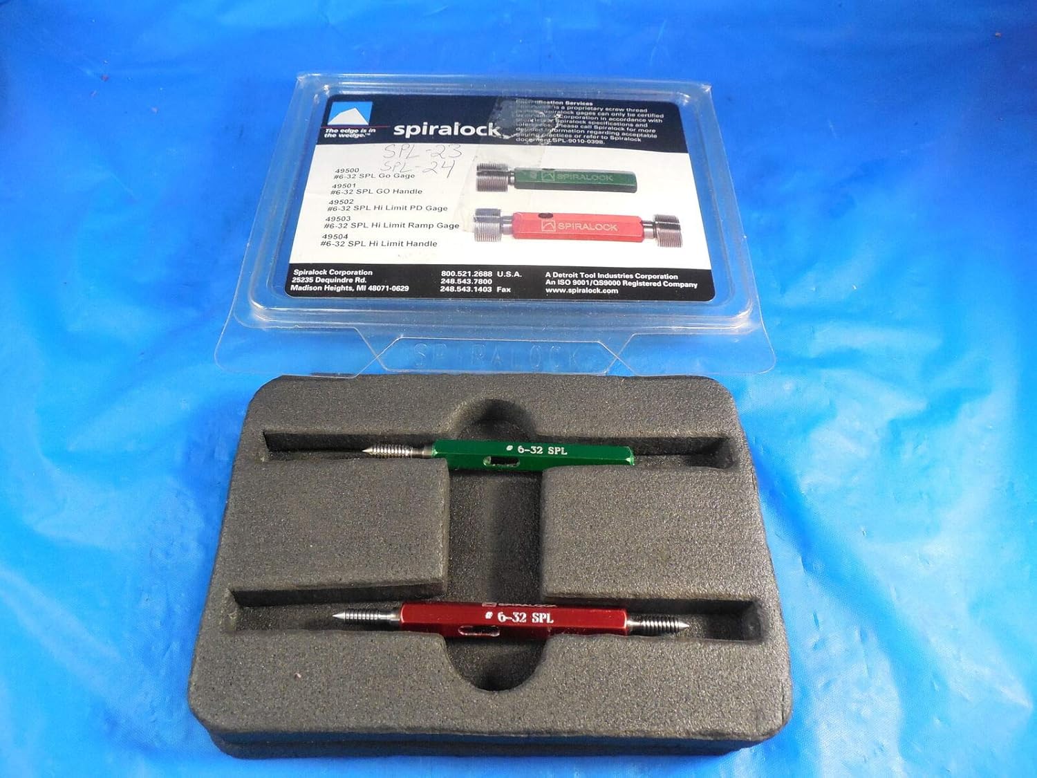 6 32 SPIRALOCK Thread Plug GAGES 632 GO NO GO PDS = 49500 & 49502 HI