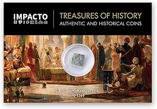 IMPACTO COLECCIONABLES | Authentic Almohad Andalusian Dirham – 12th-13th Century Historical Coin with Epigraphic Design – A Unique Collectible from Al-Andalus | Includes Certificate of Authenticity