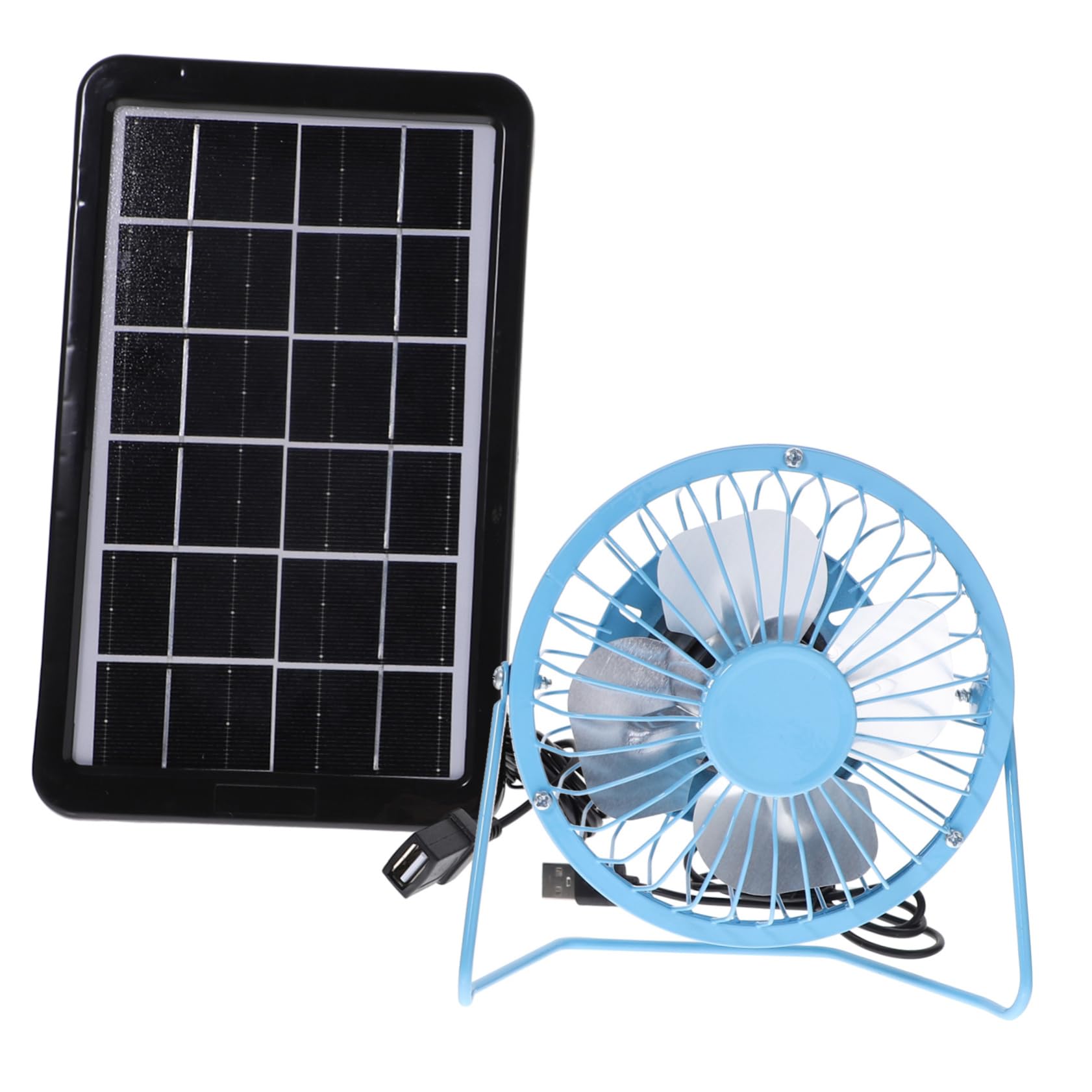 Ventilateur USB solaire portable rechargeable HEMOTON silencieux pratique couleur aléatoire