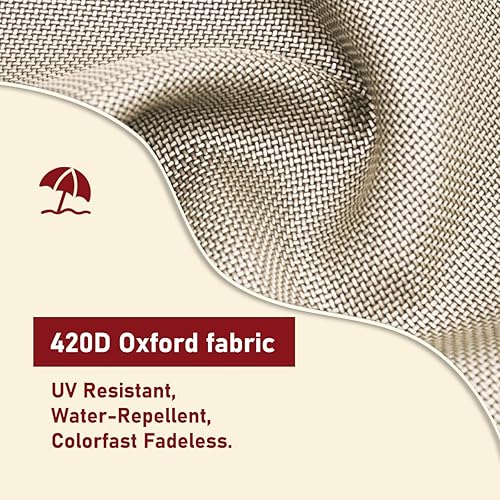 Miniatura 3 de Funda para sombrilla de patio al aire libre con barra, impermeable, duradera, con cremallera, para paraguas de 9 a 13 pies