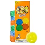 Scrub Daddy Scratch-Free Multipurpose Kitchen Sponges - Bulk Dish Sponges for Kitchen, Bathroom, Household Cleaning & More - Made with BPA-Free Polymer Foam (7 Count)