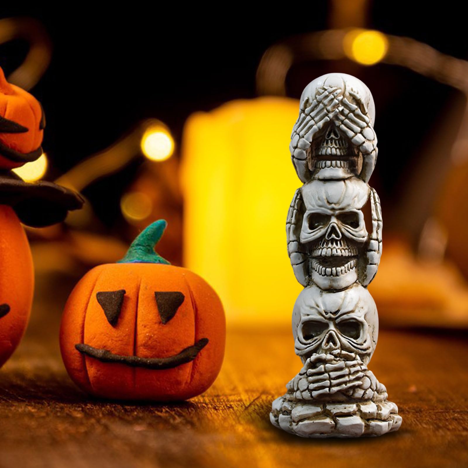 Figura De Esqueleto De Resina - Decoración Halloween Y Estilo Gótico | 15 X 6 X 6 Cm | Coleccionable Y Detallada