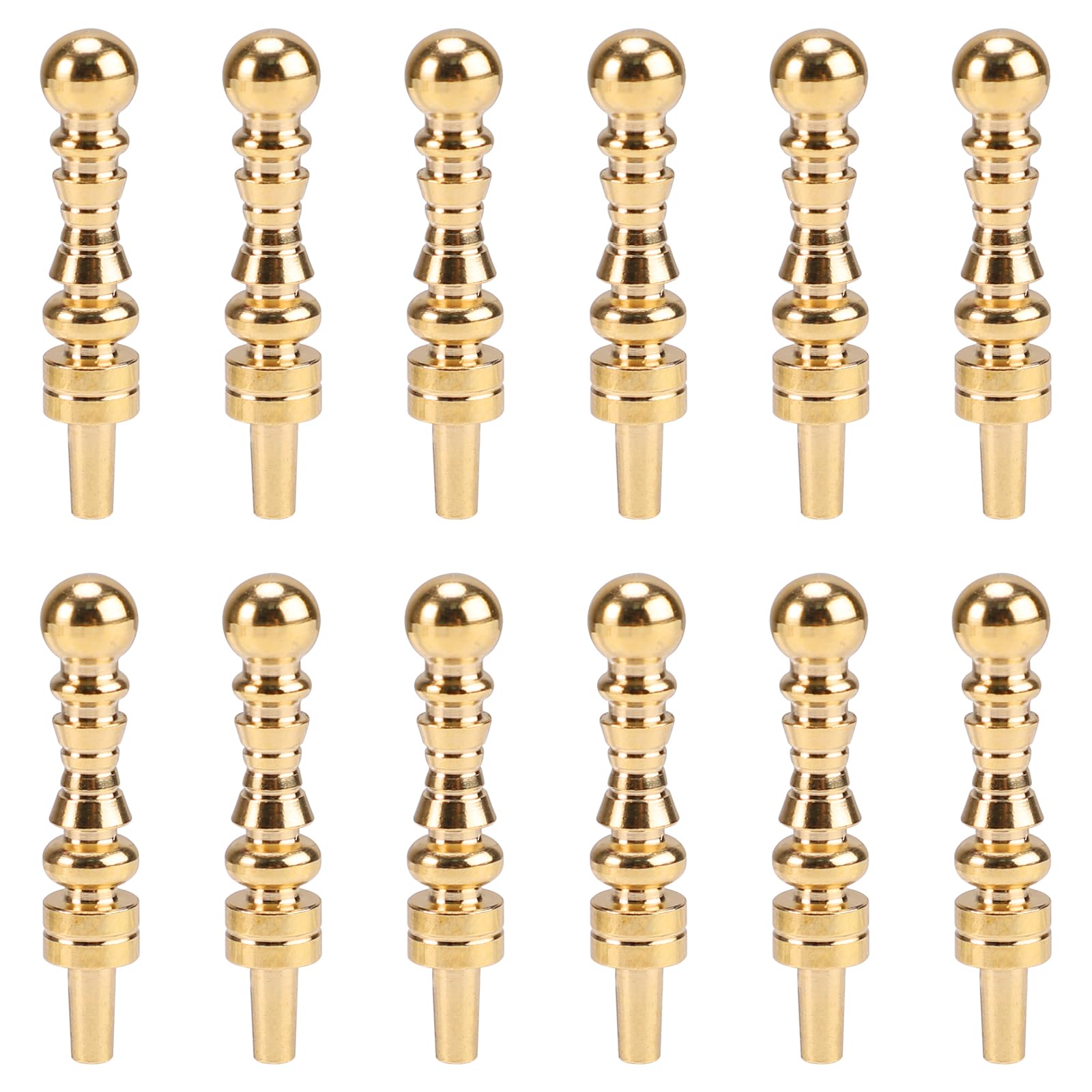 12pcs Cribbage Board Pegs, Gold Brass Cribbage Pegs Cribbage Board Pins Fit 1/8 Inch Holes Peg Board Game Cribbage Accessories for Traditional Cribbage Board Game