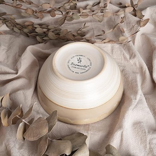 Miniatura 5 de Bosmarlin Cuencos pequeños de cerámica para postre, 16 onzas, juego de 6, aptos para lavavajillas y microondas, para cereales, helados, sopas,