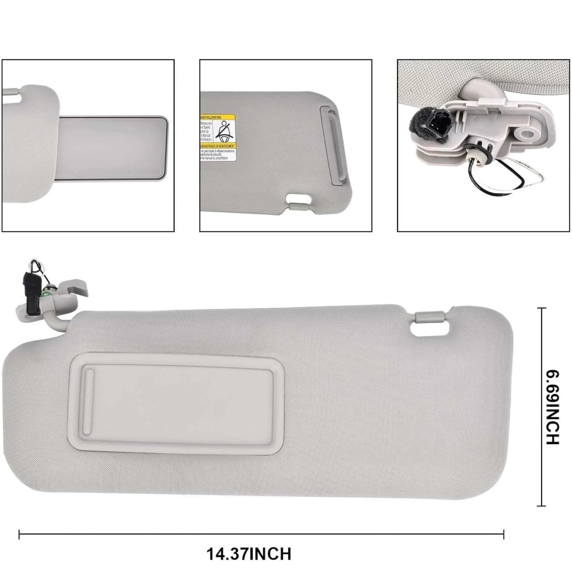Tendine Parasole Auto Auto Visiera Parasole Per Mazda 3 CX-9 2010-2015 Guidatore Sinistro Passeggero Destro Lato anteriore Pannello Parasole Parabrezza(Beige Left)