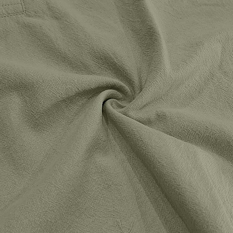 LIZALIG Men's Casual Linen Blend Shirt Short Sleeve Hooded Pullover 1/4 Button Henley Shirt for Vacation and Daily Wear - Image 6