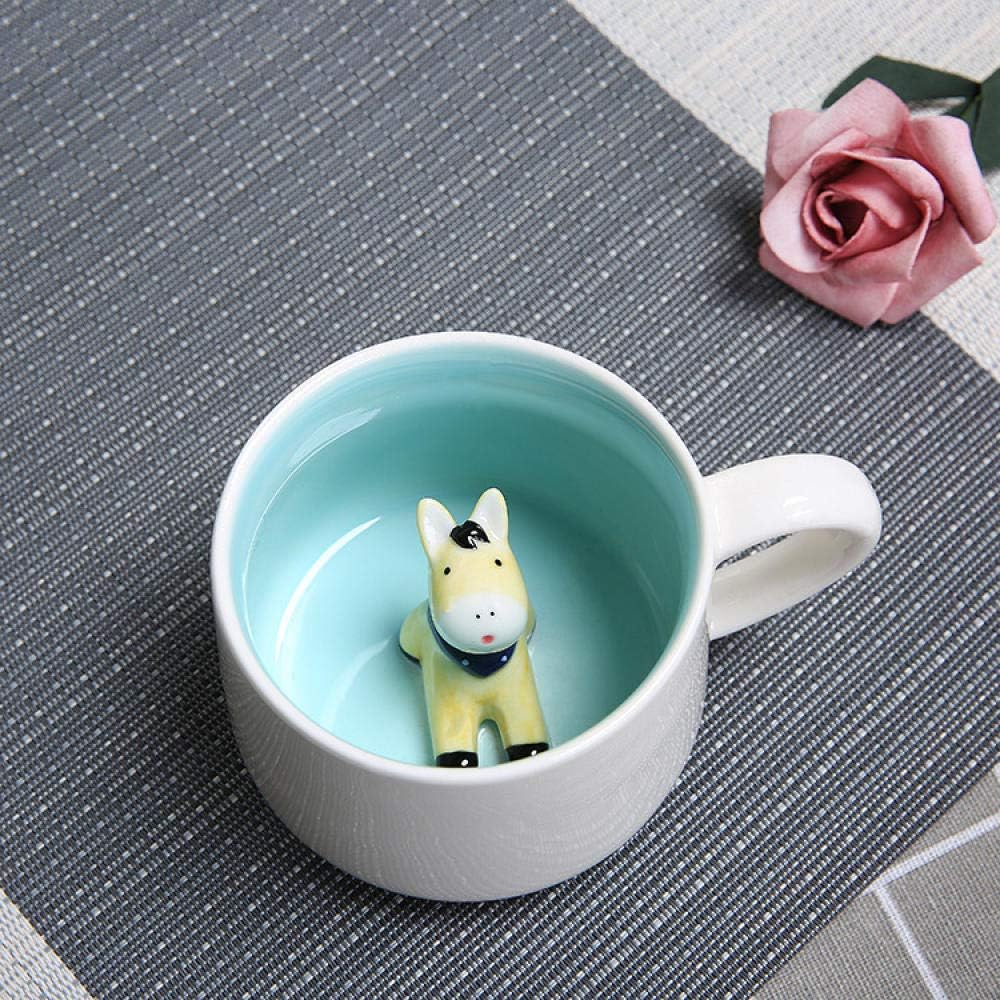 Amazon.com: Ceramic Cup Cute Animal Mug Three-dimensional Cup Bottom ...