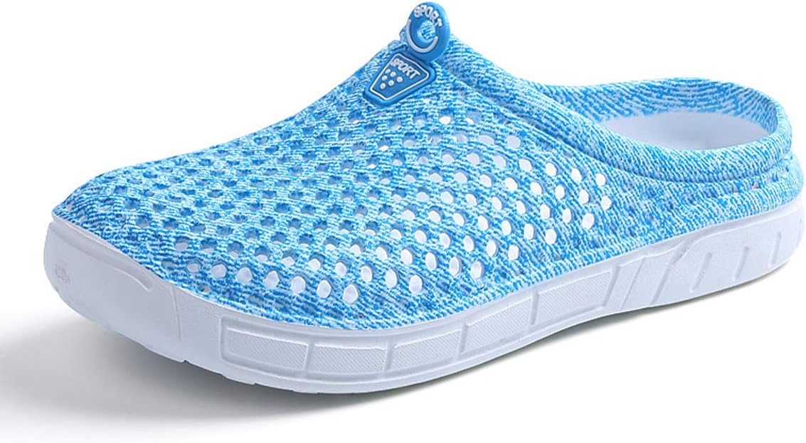 LIBINXIF Women Garden Clog Shoes Men Beach Slippers Breathable Shower Footwear Sandals Water Walking Shoes Blue 42