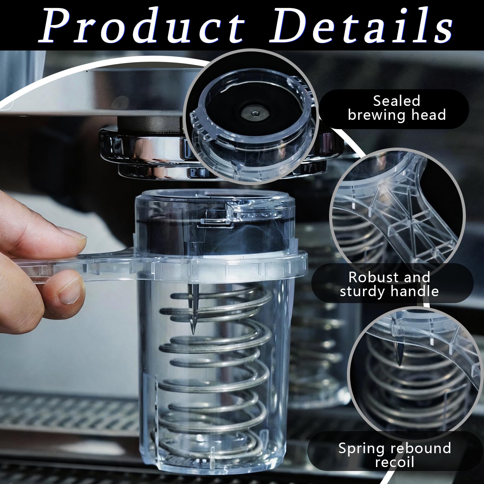 Kit De Limpieza Para Cafetera E61, Enjuague Por Reflujo Para La Limpieza Del Grupo De PreparacióN Con Grupo De PreparacióN EstáNdar De 58 Mm Herramientas Y Accesorios Para La Limpieza De Cafeteras