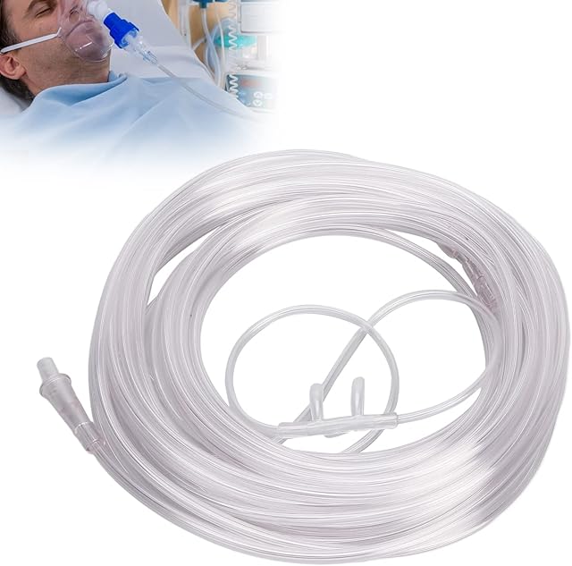 Nasal Oxygen Cannula 8m / 26.2ft, Professional Disposable Oxygen Tube for Oxygen Generator Breathing Machine, Oxygen Generators - PVC Material, Safe and Non-Toxic