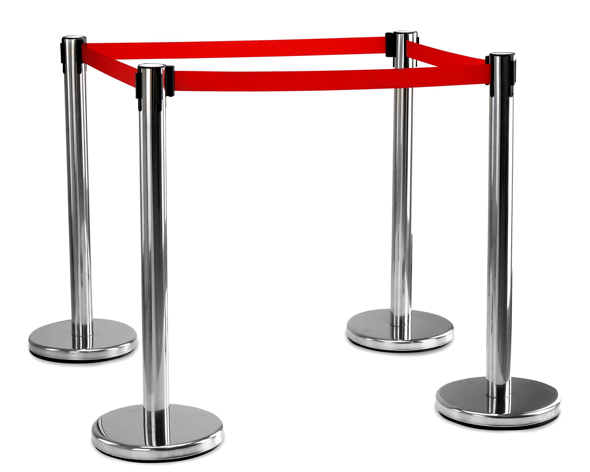 Stagecaptain PLS-200S barrières de sécurité système de balisage pour personnes argenté SET x4