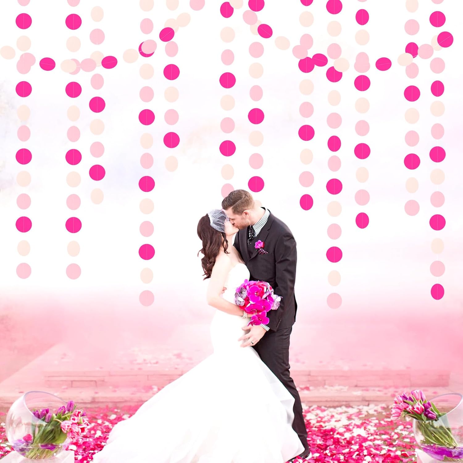 Hot-Pink Party-Decorations Paper-Garland Streamers Banner - 52Ft Galentines Valentines Day Girl Birthday Flamingo Baby Shower Engagement Wedding Bachelorette Hanging Decor Ouruola - Image 5