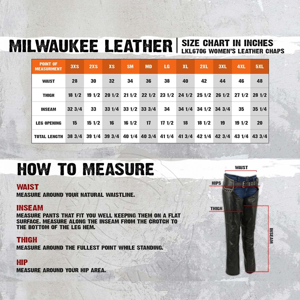 Milwaukee Leather LKL6706 Women's Classic Black Leather Motorcycle Biker Rider Chaps w/Bling Detail - Image 3