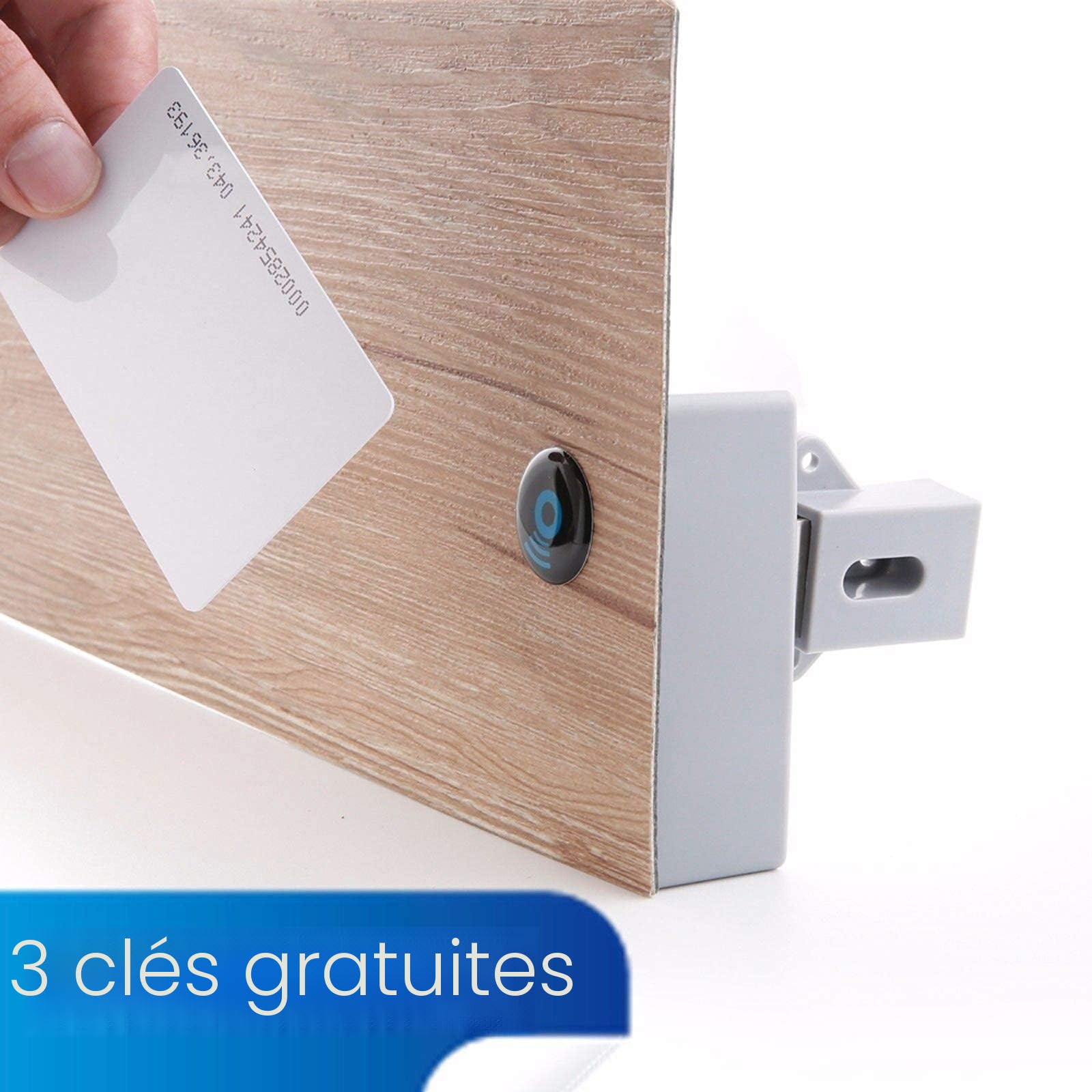 Serrure de porte à piles avec carte à puce IC, capteur pour placard et tiroir, SmartLock intelligent invisible et numérique DIY sans trou perforé