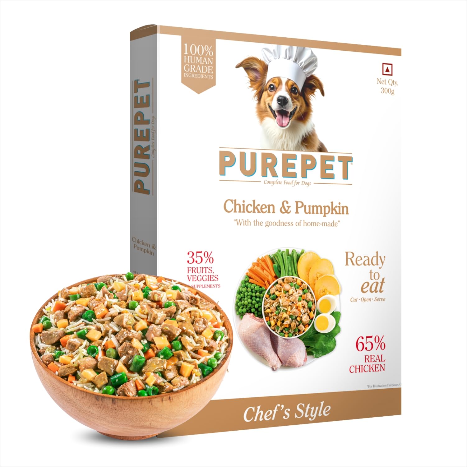 Purepet Fresh Dog Food 300g | Chicken & Pumpkin for Adults