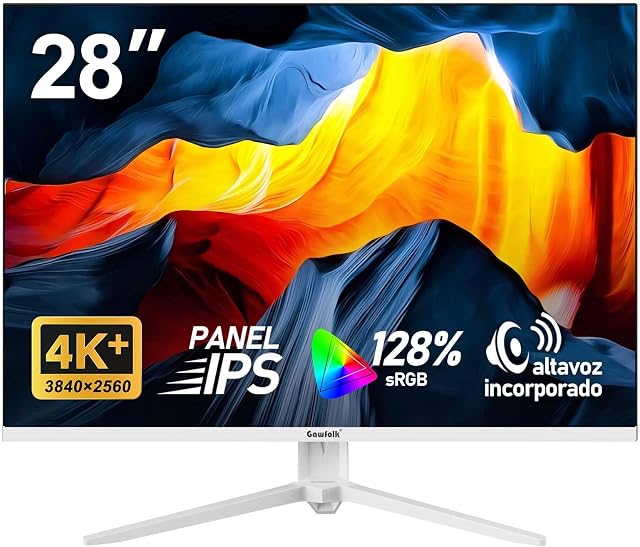 Gawfolk Monitor PC 28" 4K UHD IPS con Altavoces Integrados