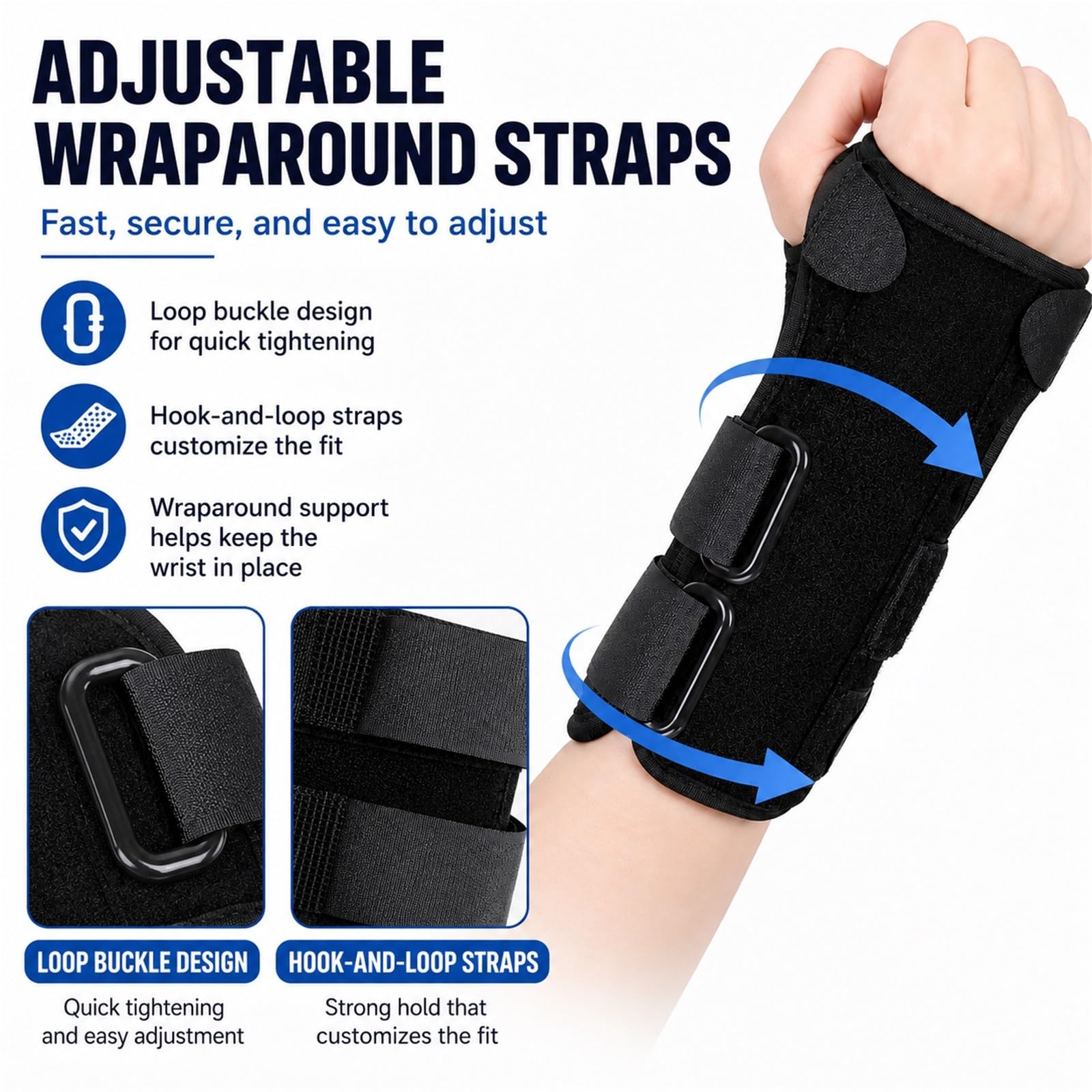 Handgelenkbandage für Karpaltunnelsyndrom Handgelenkschiene mit Schnürsystem Stabilisator mit Schienen für Damen Herren Atmungsaktiv Verstellbar Handgelenkstütze