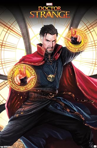 Trends International Marvel Doctor Strange - Póster de pared de tragaluz, 34 pulgadas de largo x 22.4 W, versión premium sin marco