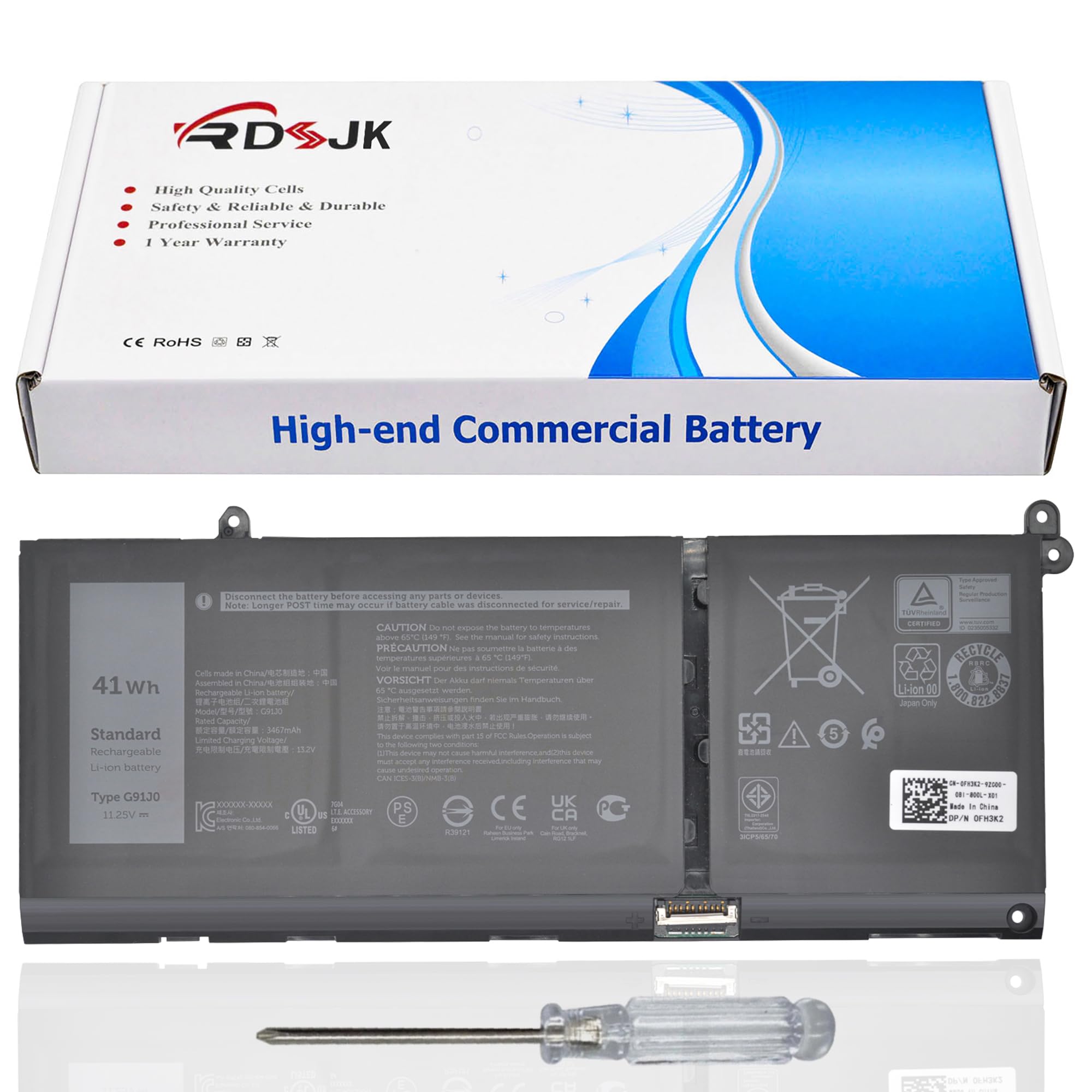Amazon.com: G91J0 41Wh Battery for Dell Inspiron 3510 3515