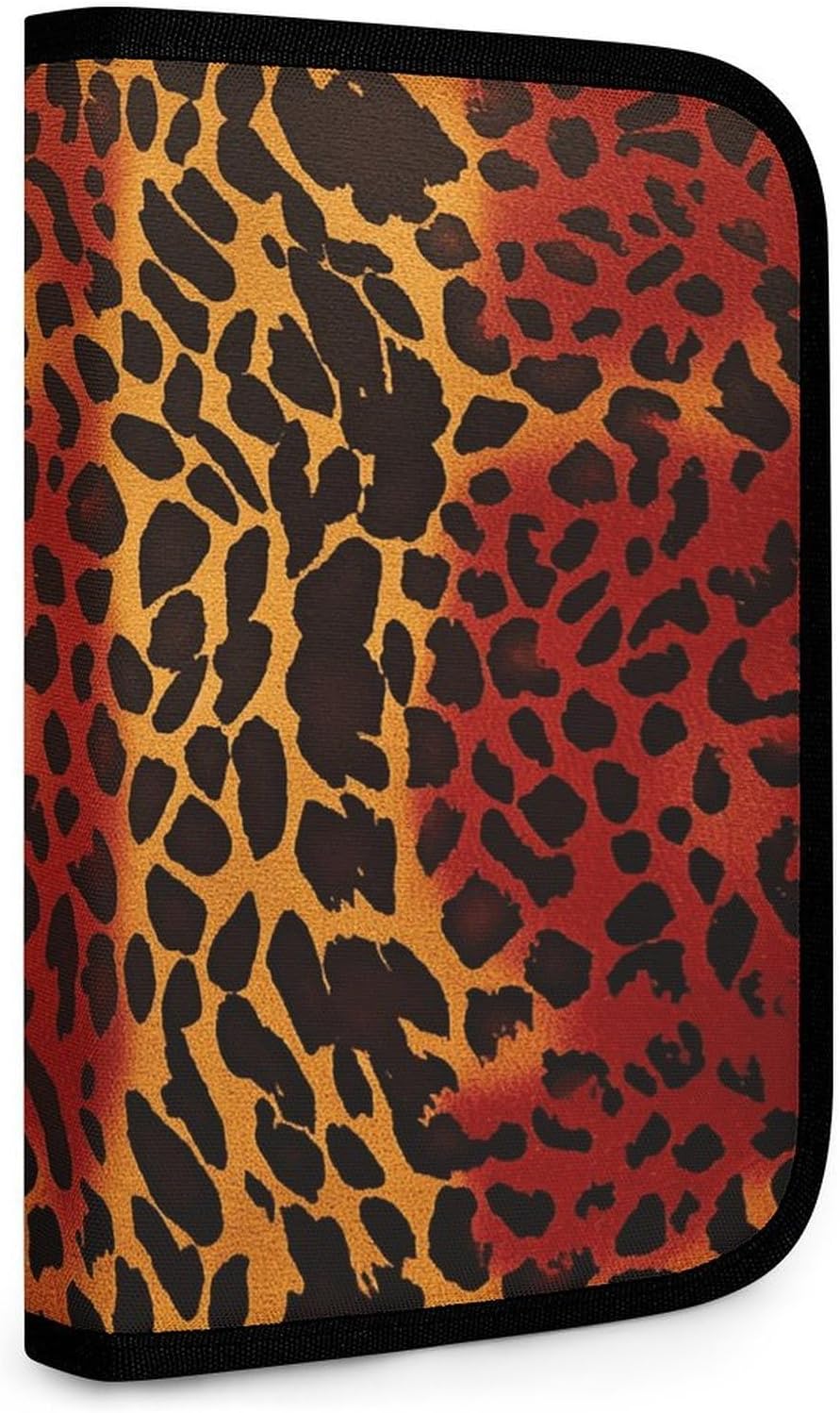 Brown Leopard Print Tool Bag Organizer Bag Zipper Pouches