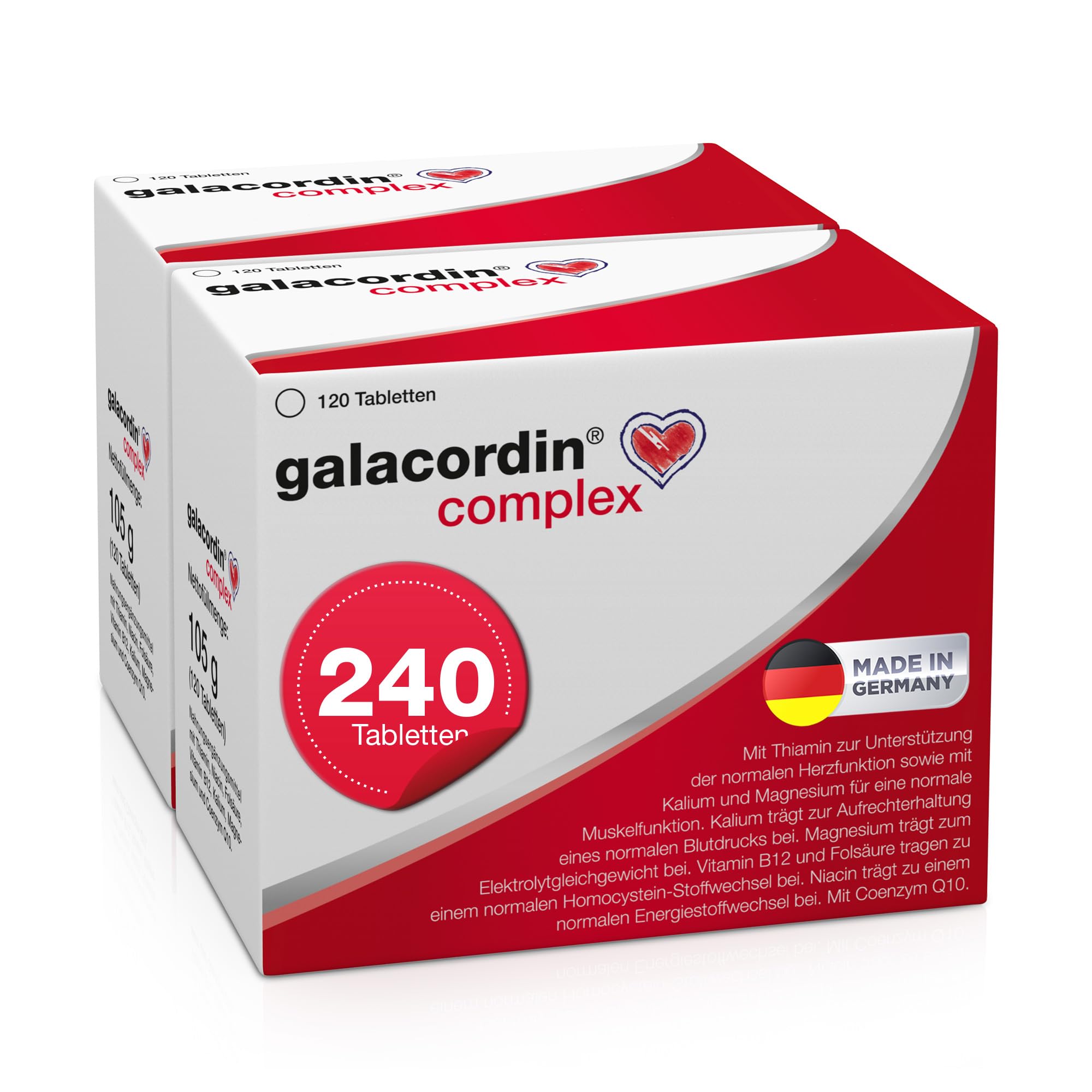 complex 240 Tabletten - mit Thiamin zur Unterstützung einer gesunden Herzfunktion, mit Kalium und Magnesium für eine normale Muskelfunktion, unterstützt den Blutdruck