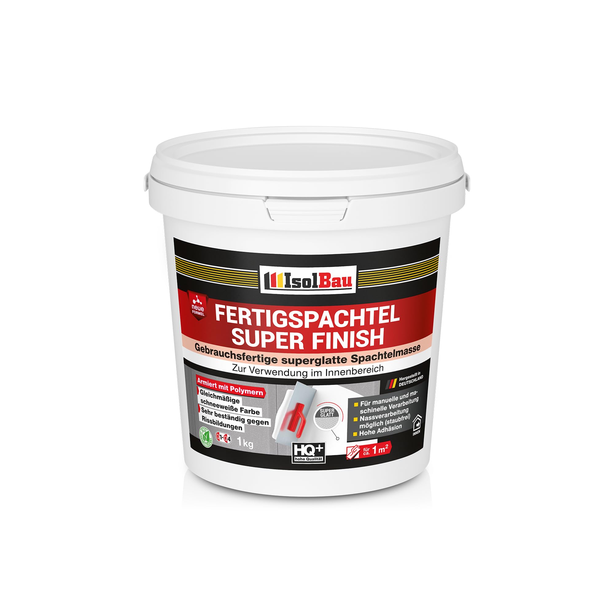 Mastic de lissage Isolbau Super Finish Q1-Q4 pour joints intérieur blanc prêt à l'emploi 1 kg