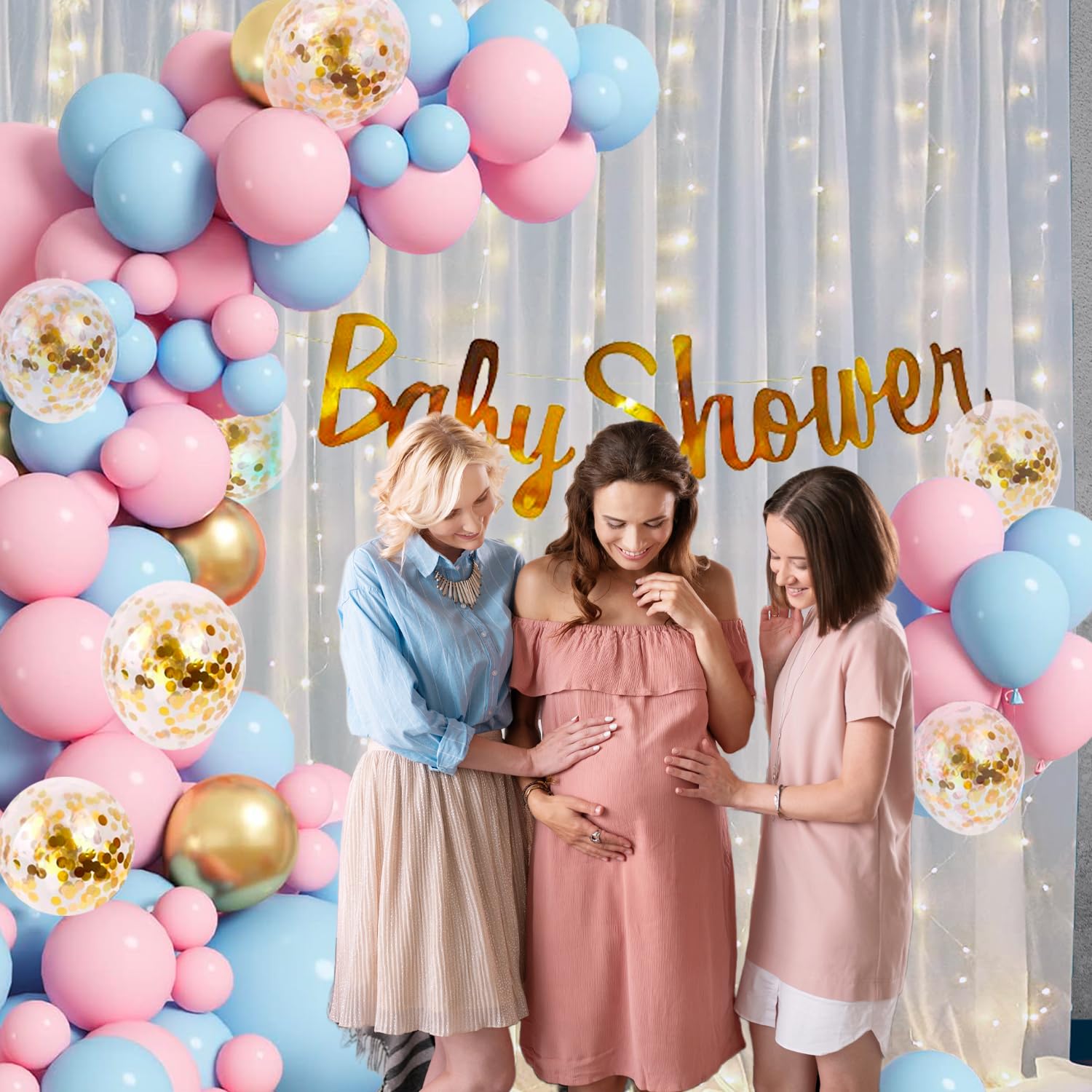 Party Propz Baby Shower Decoration Kit 48pcs Baby Shower Balloons