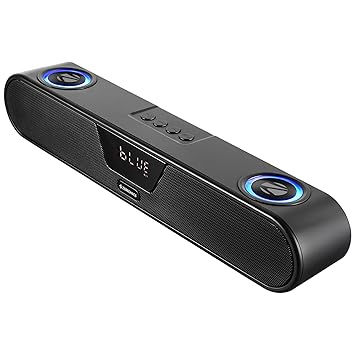 ZEBRONICS Astra 40 Portable Bluetooth Speaker, 20W RMS, Dual Drivers + 2 Passive Radiators, Upto 8 Hours Playback, BTv5.3 | USB | AUX | mSD | TWS, Splash Proof, RGB, Deep Bass (Black)
