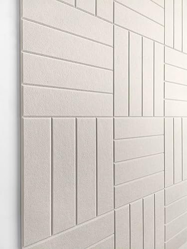 Miniatura 6 de Paneles de fieltro para decoración de interiores, paneles decorativos de pared blancos para dormitorio, sala de estar y oficina, despegar y pegar,