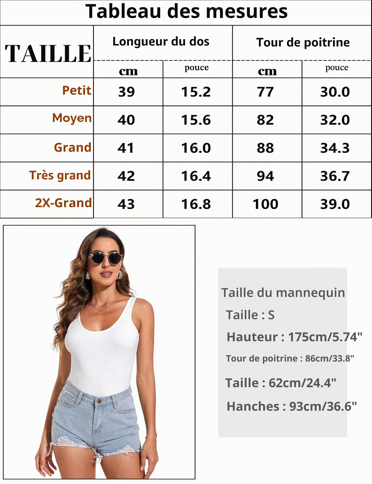 Aottori Top sans Manches Femme Coton Côtelé Col Rond Coupe Ajustée Été | col rond sans manches, finition unie, à porter seul ou sous une veste légère, pour le printemps et l’été, selon la saison