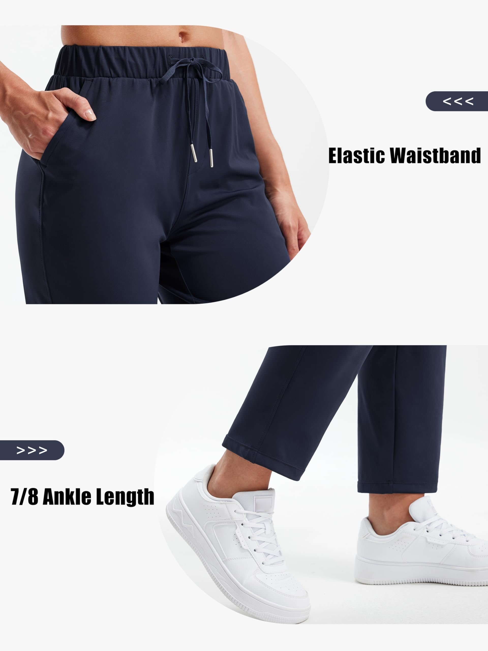 Libin Pantalon de Jogging Femme, Extensible et Respirant, Pantalon de Sport et Décontracté avec Poches, Idéal pour la Fitness, la Randonnée, la Course, Le Golf et Le Yoga