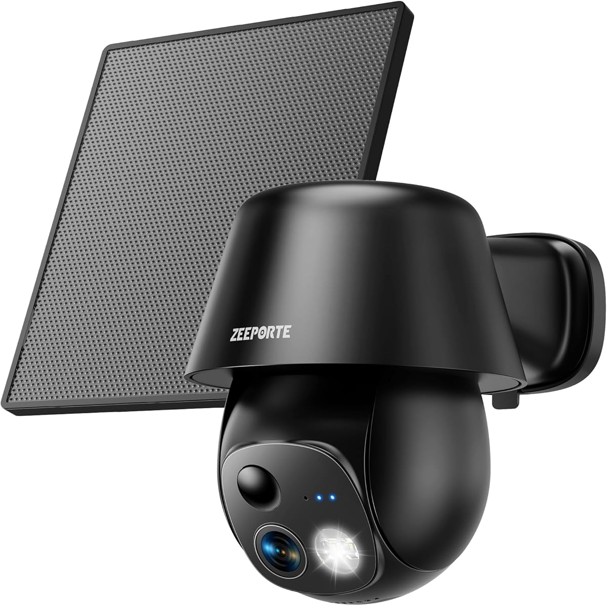 Solar Security Cameras Wireless Outdoor, 2K Pan/Tilt 360° View Solar/Battery Powered WiFi Cameras for Home Security with AI Motion Detection, Spotlight, 2-Way Audio, Siren, IP65, SD/Cloud Storage