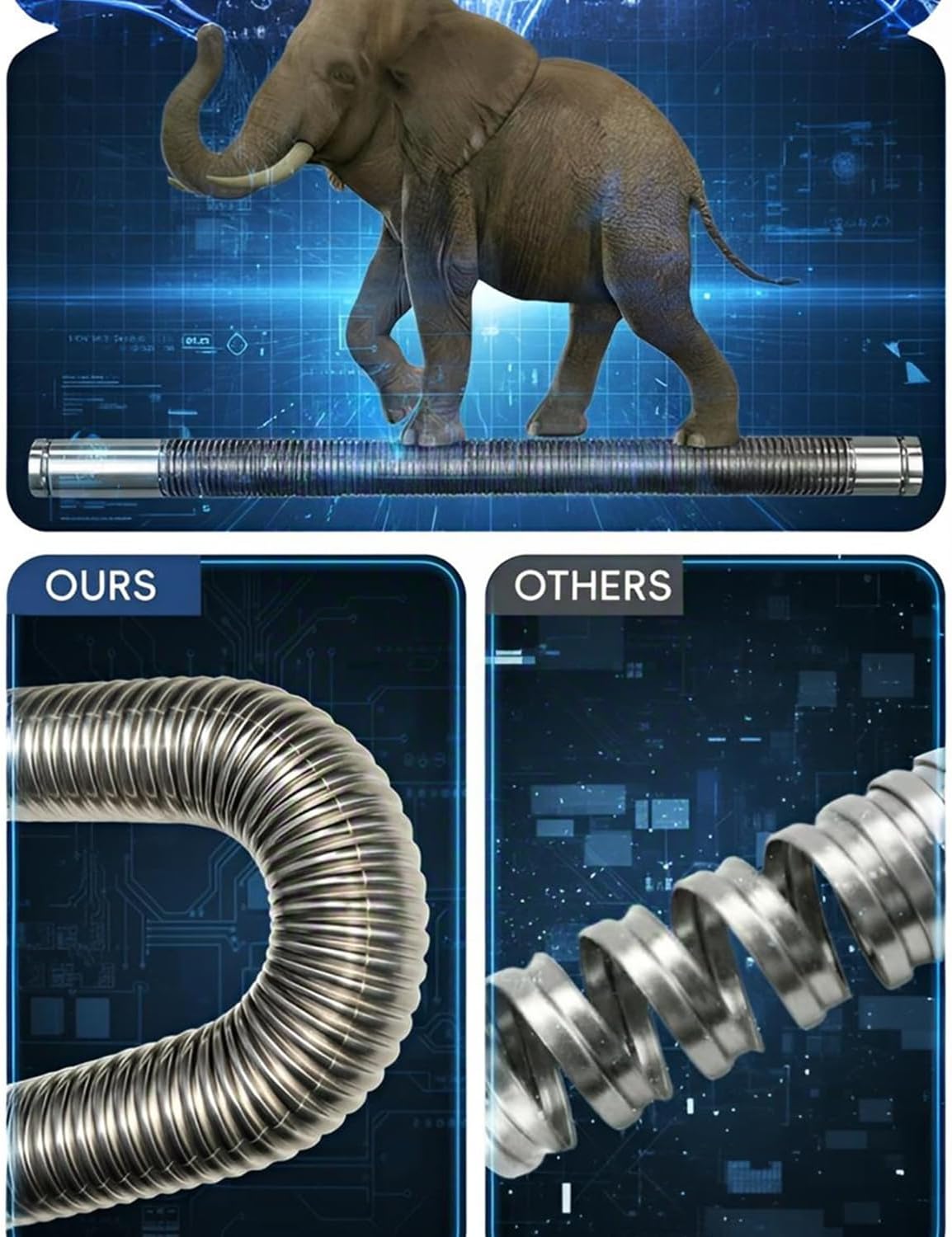 Generator Exhaust Extension Kit – Universal Fit for Firman, Honda, Champion & More – Heavy-Duty Stainless Steel with Flexible Pipe – Exhaust Noise Reduction & Fume Venting