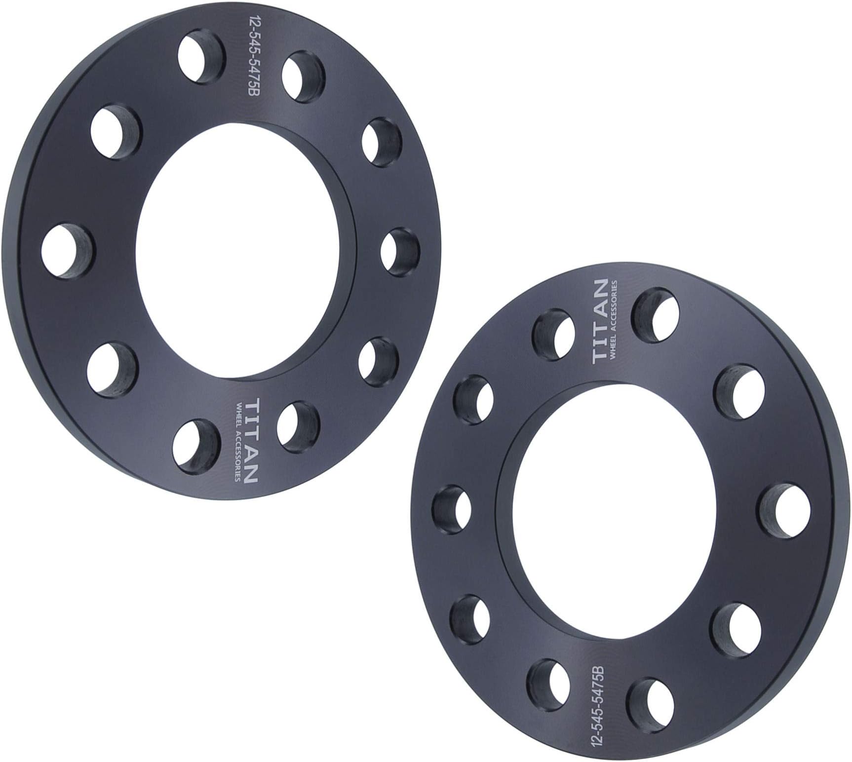 1/2" 5x4.75 Wheel Spacers - Wider Stance, Increased Clearance, Fits Chevy Camaro Corvette S10 S15 Jimmy Blazer - 1/2 Inch (50mm), 5x120.7 - Pair of 2 - Black
