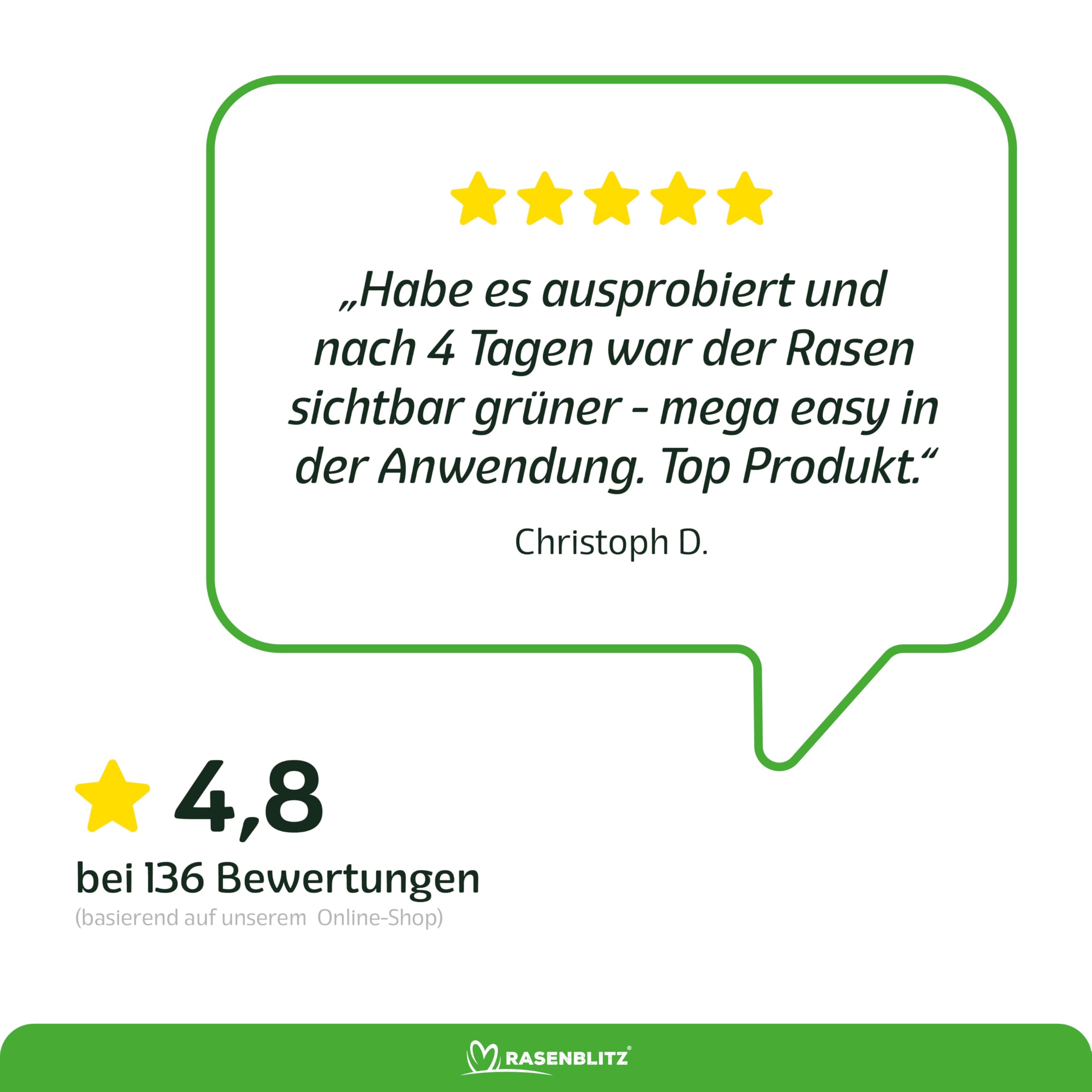 RASENBLITZ Rasendünger Sommer flüssig 5 L – flüssiger Rasendünger für starken Rasen trotz Hitze – ideal zur Ergänzung zu Rasensamen – inkl. Sprühflasche – Anwendung direkt am Gartenschlauch